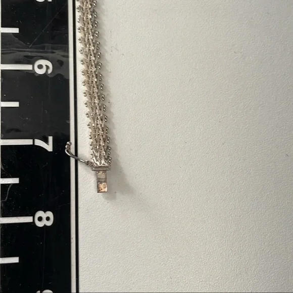 Vintage Sterling Silver 925 Italy Herringbone Bracelet - Picture 15 of 15
